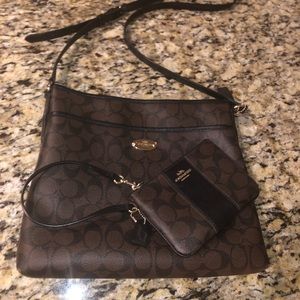 COACH, cross-body with matching wristlet! 🥰